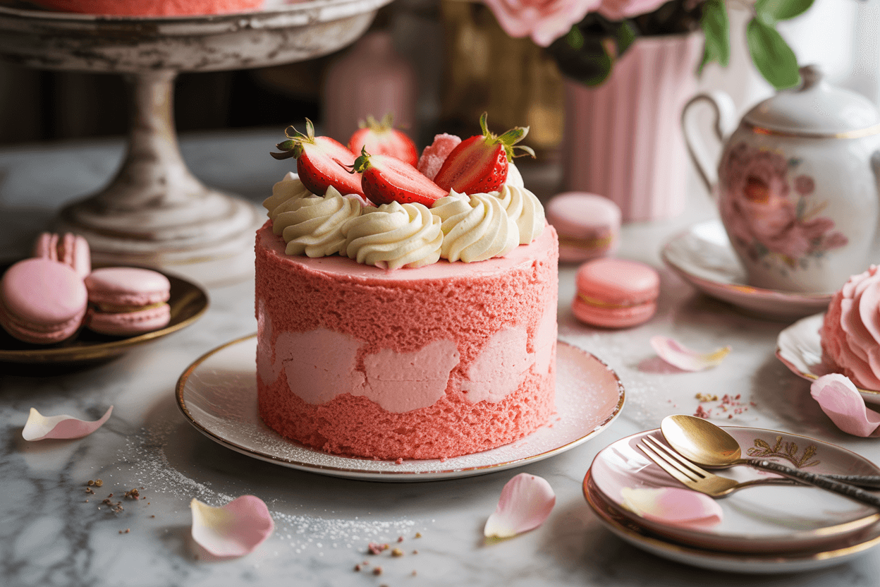 Gâteau Rose : 3 Ingrédients Secrets pour Plus de Saveur