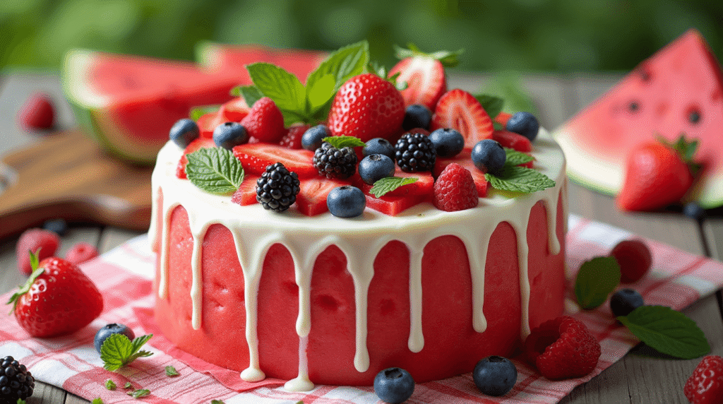 Gâteau Pastèque : la recette estivale en 5 étapes