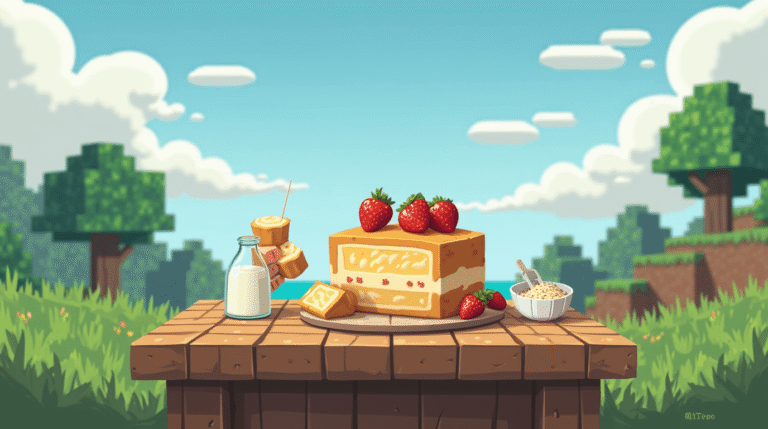 Gâteau dans Minecraft : 3 étapes faciles pour le fabriquer