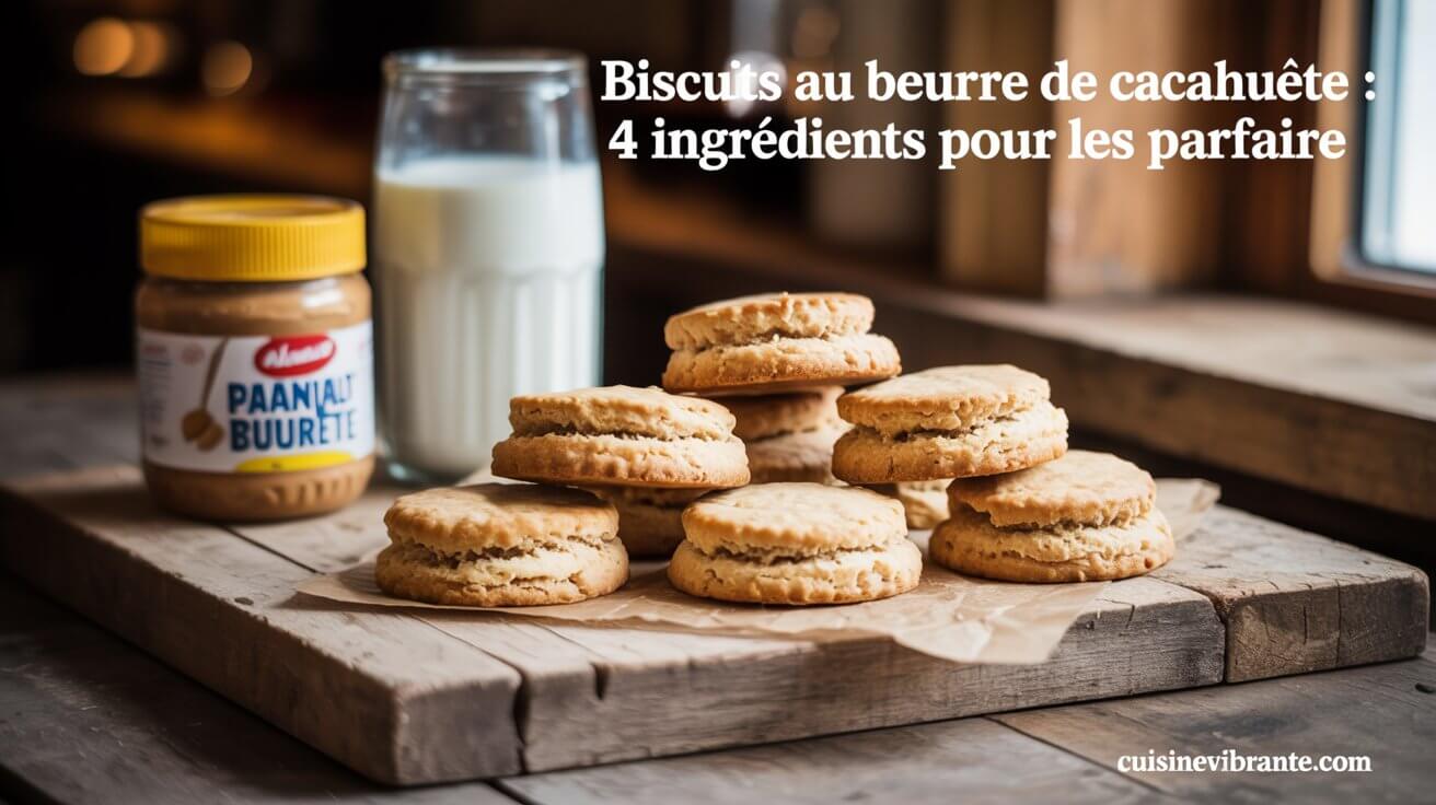 Biscuits au beurre de cacahuète : 4 ingrédients pour les parfaire