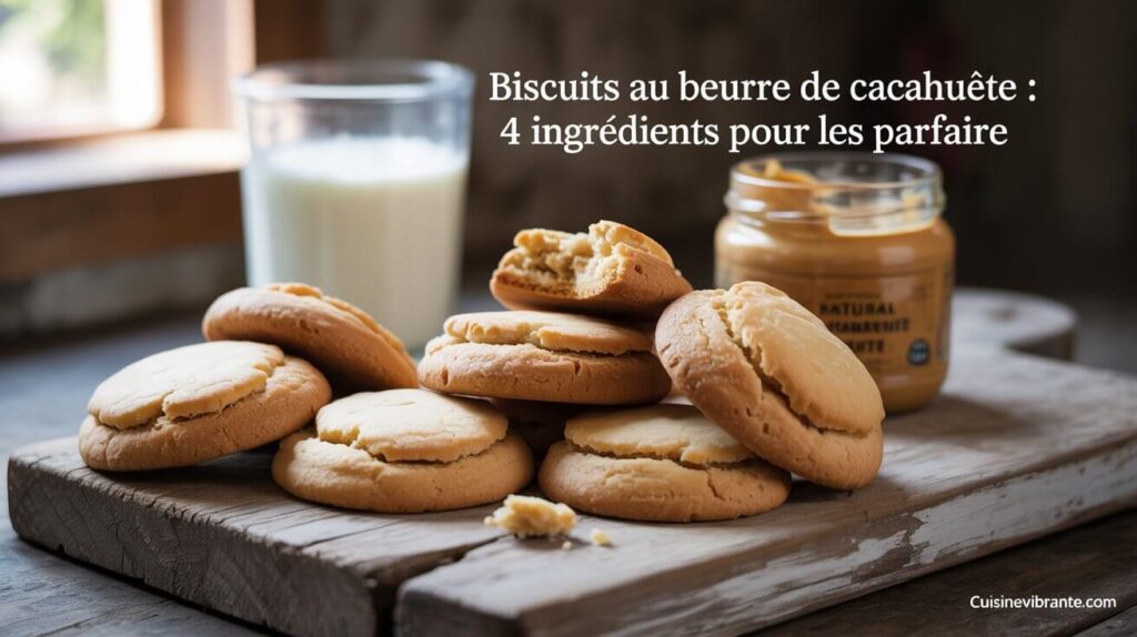 Biscuits au beurre de cacahuète : 4 ingrédients pour les parfaire