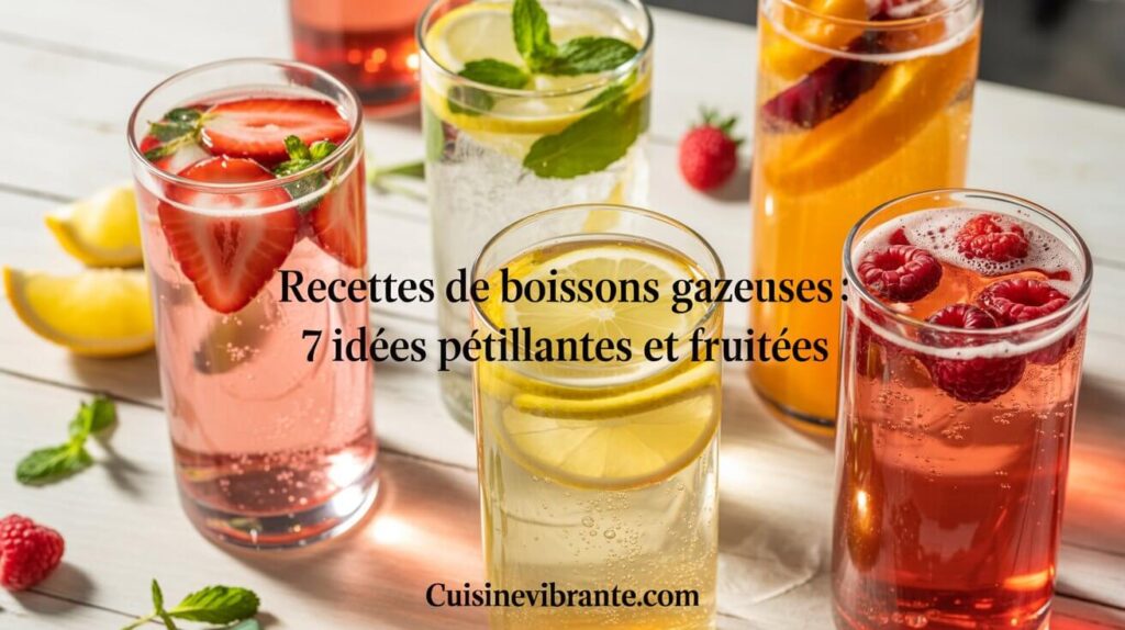Recettes de boissons gazeuses : 7 idées pétillantes et fruitées