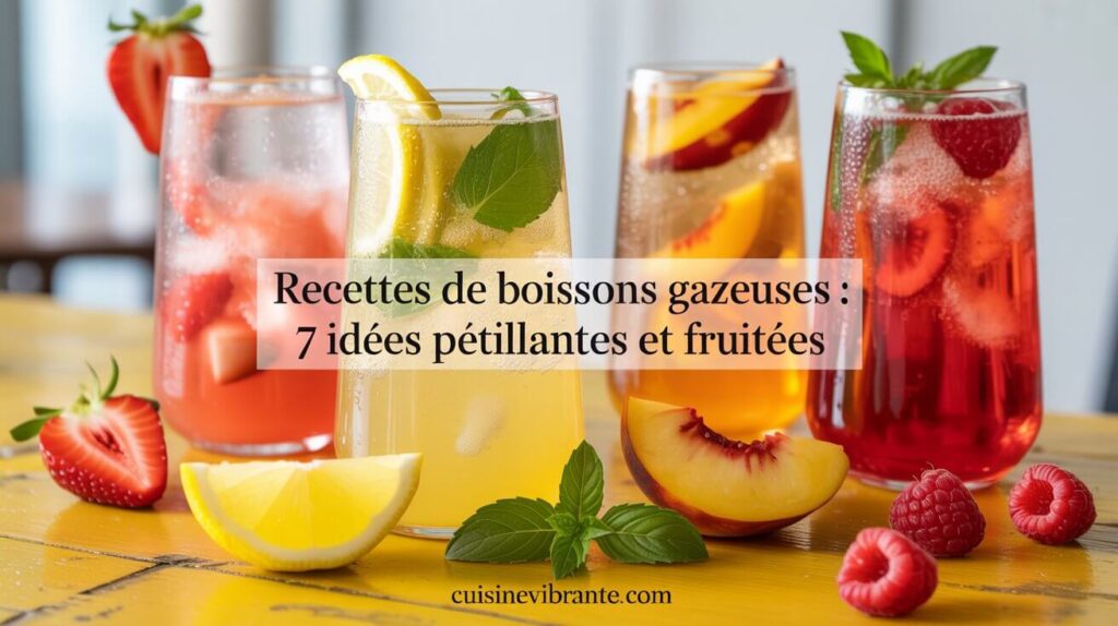 Recettes de boissons gazeuses : 7 idées pétillantes et fruitées
