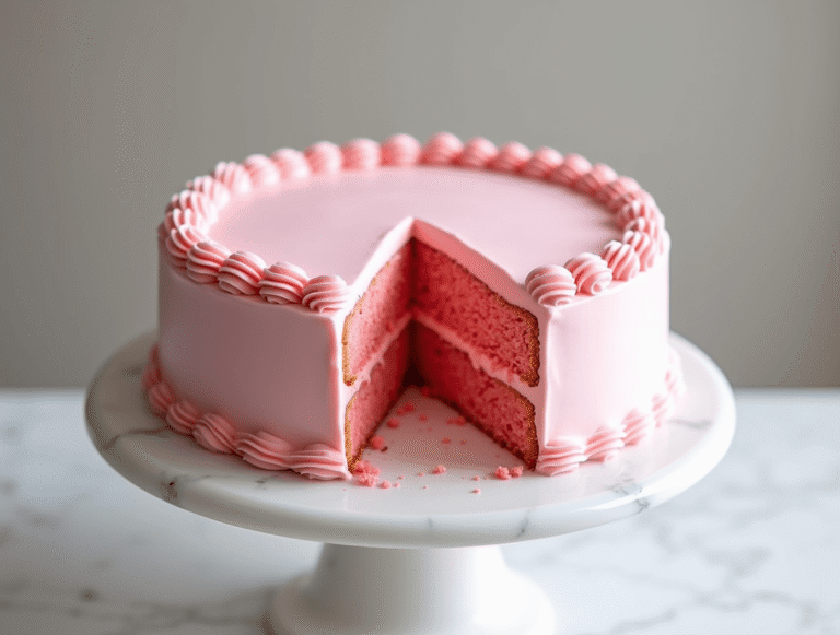 Gâteau rose : la recette facile en 4 étapes