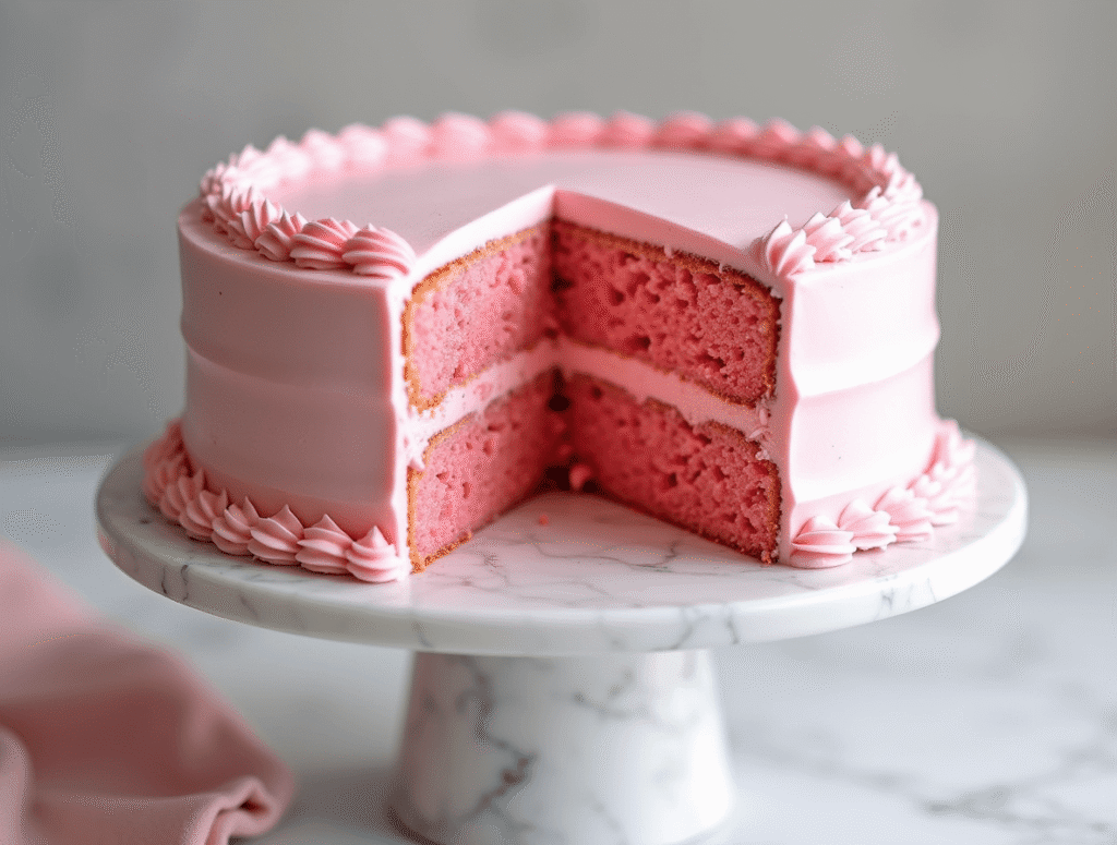 Gâteau rose : la recette facile en 4 étapes