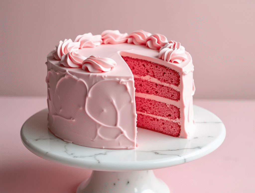 Gâteau rose : la recette facile en 4 étapes
