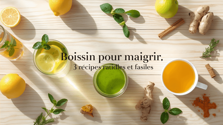 Boisson pour maigrir : 3 recettes rapides et faciles