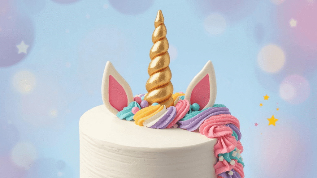 Focus gâteau licorne : 3 étapes pour des cornes dorées