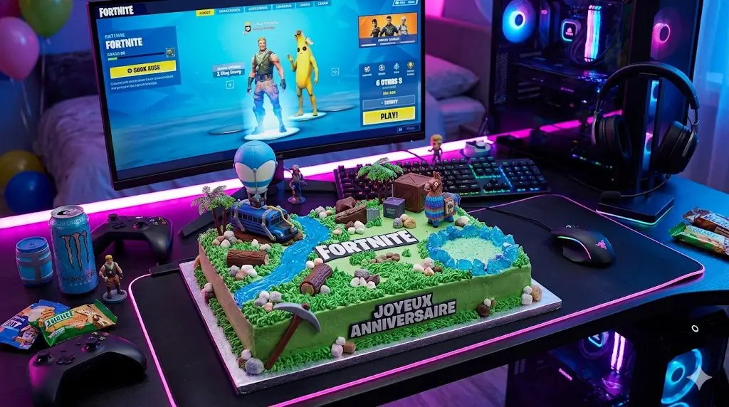 gateau fortnite : 5 astuces pour un anniversaire Top 1 réussi
