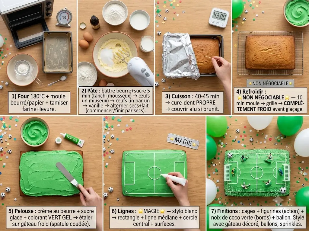 gateau terain de foott : 7 etapes pour le meilleur anniversaire